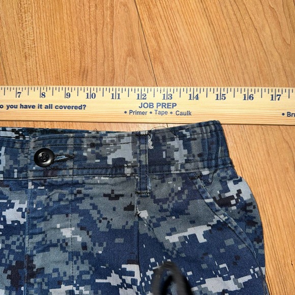 USN US NAVY BLUE Digital CAMO Cargo Military BDU Uniform Pants - SMALL LONG - Picture 6 of 8